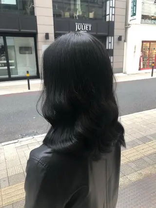 ミディアム カラー little広島所属・縮毛矯正/髪質改善 矢川 純のヘアスタイル