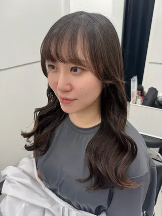 ロング パーマ GO TODAY シェアサロン 銀座Arc店所属・デジタルパーマ🫧 韓国風ヘア🫧サクラのヘアスタイル