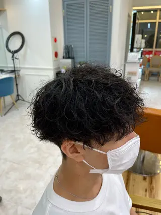 パーマ メンズ 波巻きスパイラル 近藤剛　浦和のヘアスタイル