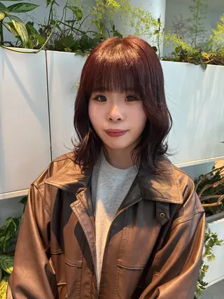 ミディアム カラー くさかみさき🌼暖色 /耳つぼ/オタク🌼のヘアスタイル