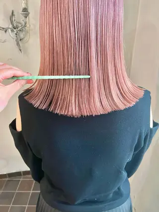 ミディアム カラー 暖色カラー/ブリーチ /かしむらゆうかのヘアスタイル