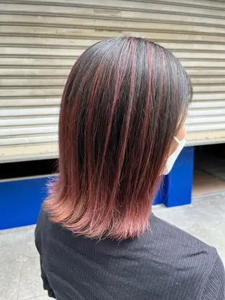 ミディアム 🦩レイヤー|透明感 カラー🦩makoのヘアスタイル