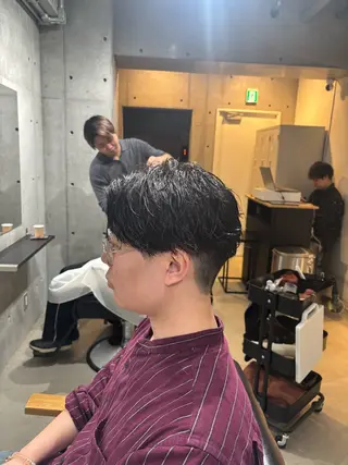 パーマ メンズ 心斎橋メンズ特化 高森蓮のヘアスタイル