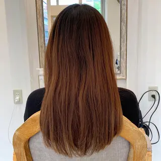 ロング カラー ブリーチなし✨艶髪 カラー𓃲YAGIのヘアスタイル