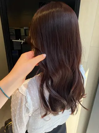 セミロング カラー ヘアアレンジ アンククロス渋谷【ANKH CROSS】所属・韓国ヘア┊︎レイヤー ┊︎haruka🌙のヘアスタイル