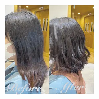 ミディアム 南上 野々佳のヘアスタイル