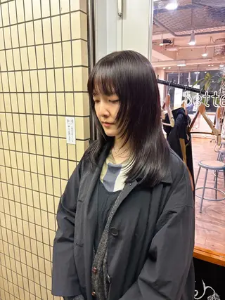 セミロング カラー kaito パーマ募集！🔵のヘアスタイル