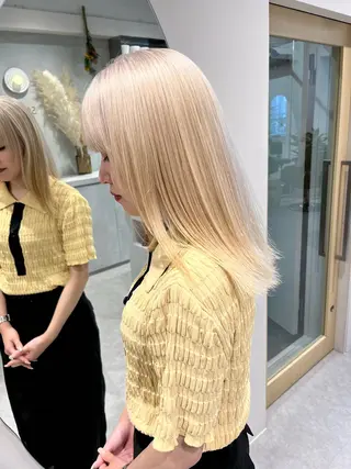 ミディアム ハイトーン/メンズ/ ボブ RINのヘアスタイル