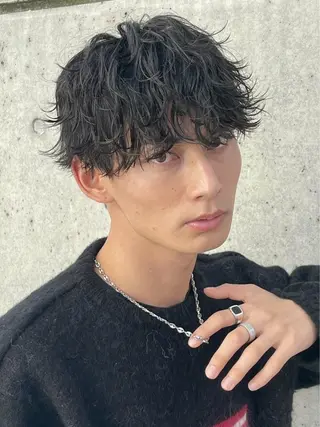 パーマ メンズ 古川 颯馬のヘアスタイル