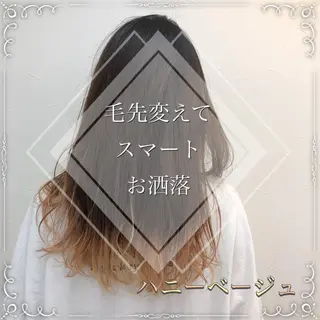 セミロング カラー ヘアアレンジ 🥀寒色女神 山口玲奈🥀のヘアスタイル