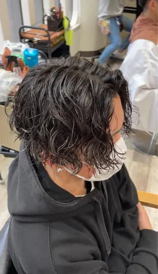 パーマ メンズ メンズパーマ特化 山﨑　歩のヘアスタイル