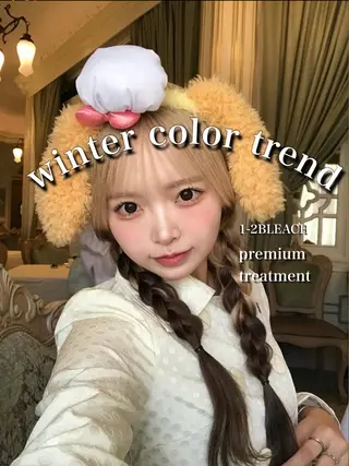 ロング 透明感ハイトーンヘア 🎀ririka🎀のヘアスタイル