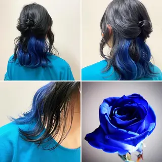 ミディアム カラー ヘアアレンジ "PEPPU "所属・派手髪、ハイトーン ショートヘアShinのヘアスタイル