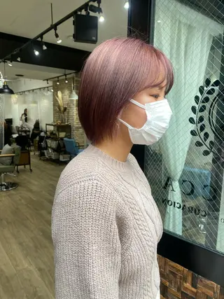 ショート カラー ヘアアレンジ あおい 🍒暖色カラーのヘアスタイル