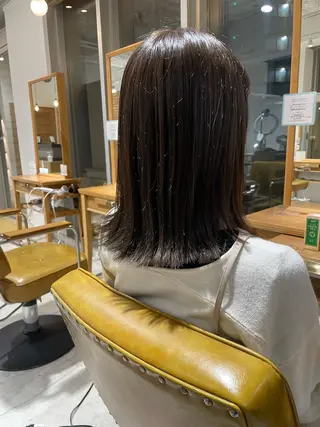 ミディアム 鈴木弥月/透明感カラ ー/ボブ/髪質改善のヘアスタイル