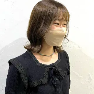 ミディアム 無料カットモデル ユナのヘアスタイル