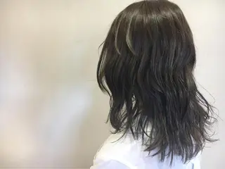 ミディアム カラー 永井 大希のヘアスタイル