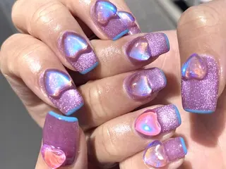 ネイル Shis_🦄shi 韓国風キラキラネイルのネイルデザイン