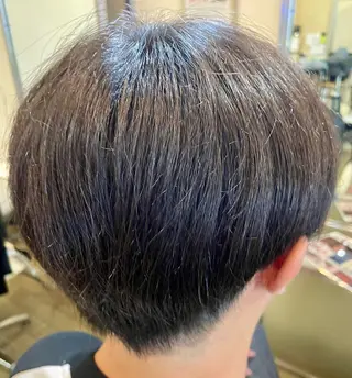 ショート メンズ ヤマウチ  ヒデキのヘアスタイル