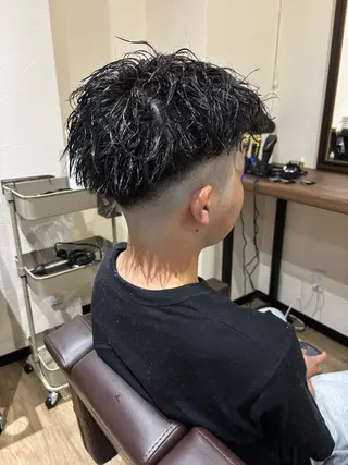 ショート パーマ メンズ Men's hair Libre Sunny所属・高橋 怜玖／仙台／八乙女のヘアスタイル
