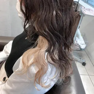 セミロング 🌿earth亀有店 【緑髪のノブ】🌿のヘアスタイル