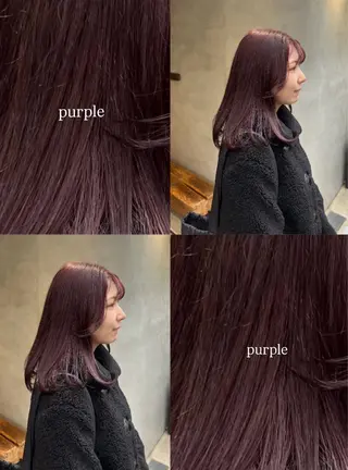 ミディアム カラー おぐり ゆづきのヘアスタイル