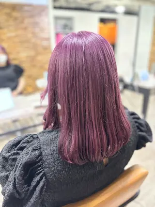 セミロング カラー ️🩵透明感カラー Yūka🩵のヘアスタイル