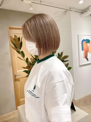 ミディアム カラー ボブ/レイヤー 🌟梅田盛一🌟のヘアスタイル