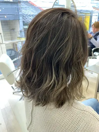 ミディアム カラー Reb_keiji 👑小倉圭司のヘアスタイル