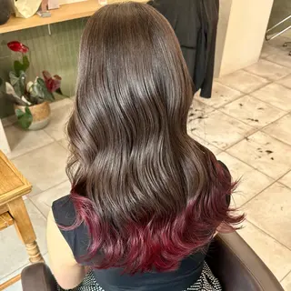 セミロング カラー ブリーチなし/レイヤ ー特化🌈Tommyのヘアスタイル