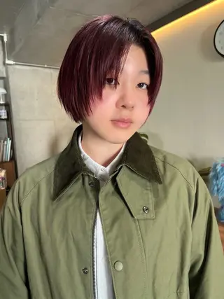 ショート レイヤーカット\ウル フ　chinatsuのヘアスタイル