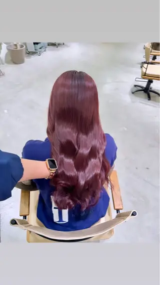 カラー ulu名古屋栄所属・落合しほ/韓国ヘア/ 髪質改善/縮毛矯正のヘアスタイル