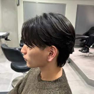 ミディアム パーマ メンズ 🐦‍🔥フェザーパ ーマ🐦‍🔥きるやのヘアスタイル