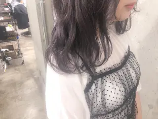 セミロング カラー 北條 優輝のヘアスタイル