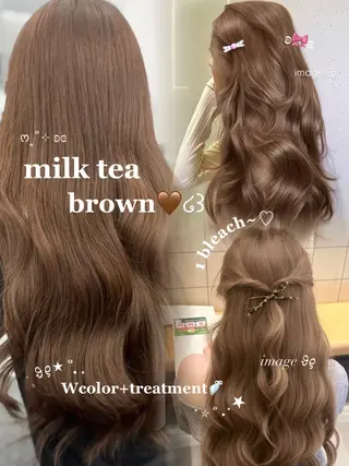 カラー 透ける透明感カラー 🤍anju🪽ྀིのヘアスタイル