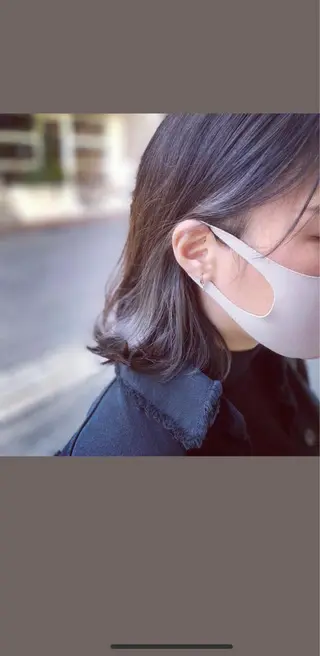 ミディアム カラー 長谷川 誠志のヘアスタイル