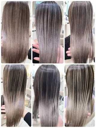 ロング カラー 山崎俊輔/髪質改善 /バレイヤージュのヘアスタイル