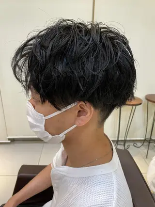 パーマ メンズ 静岡/草薙パーマ メンズバレイヤージュのヘアスタイル