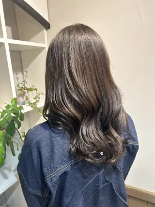セミロング カラー ヘアアレンジ アレンジ/新宿 透明感カラー/ヤノのヘアスタイル