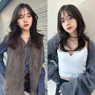 セミロング 鎌倉 彩のヘアスタイル