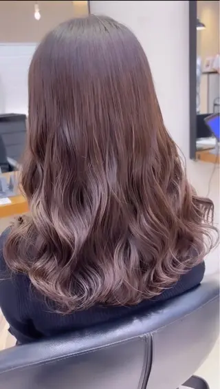 ロング パーマ コテ巻き風パーマ✨ かつみのヘアスタイル