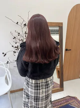 ロング カラー ヘアアレンジ esu 心斎橋店所属・ena/ブリーチなし 心斎橋・ベージュ🎀のヘアスタイル