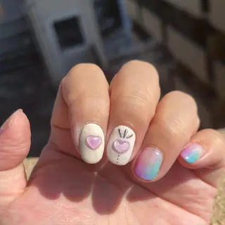 ショート カラー ネイル 松山 美由紀のネイルデザイン