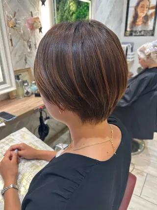 ショート ヘッドスパ＆ボブ＆ ツヤ感🌟ナカガマのヘアスタイル