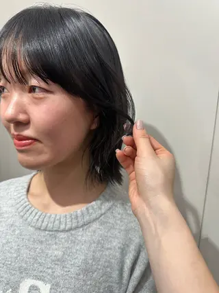 ミディアム ともえ / ベージュ カラー🧸🏷🤎のヘアスタイル