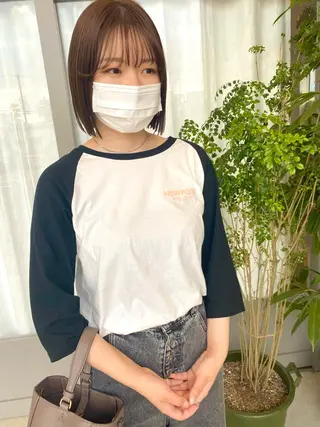 ミディアム 塚原 安優のヘアスタイル