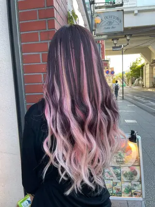 ミディアム カラー 👑派手髪/カット 👑ANRYのヘアスタイル