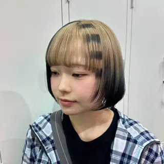 ショート カラー ハイトーン/ウルフ /エクステ/ましろのヘアスタイル