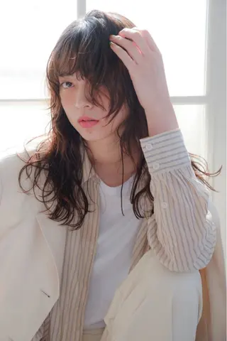 ロング パーマ 【8日🈳あり】 【辻堂】イシバシのヘアスタイル