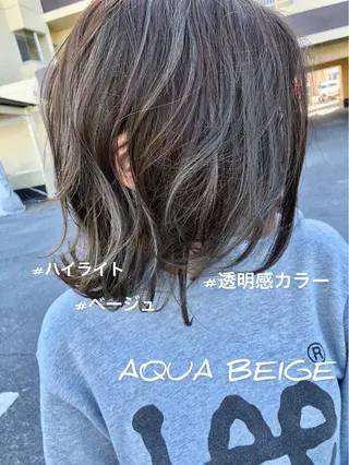 ミディアム カラー レイヤーカット匠 イソザキノリユキのヘアスタイル